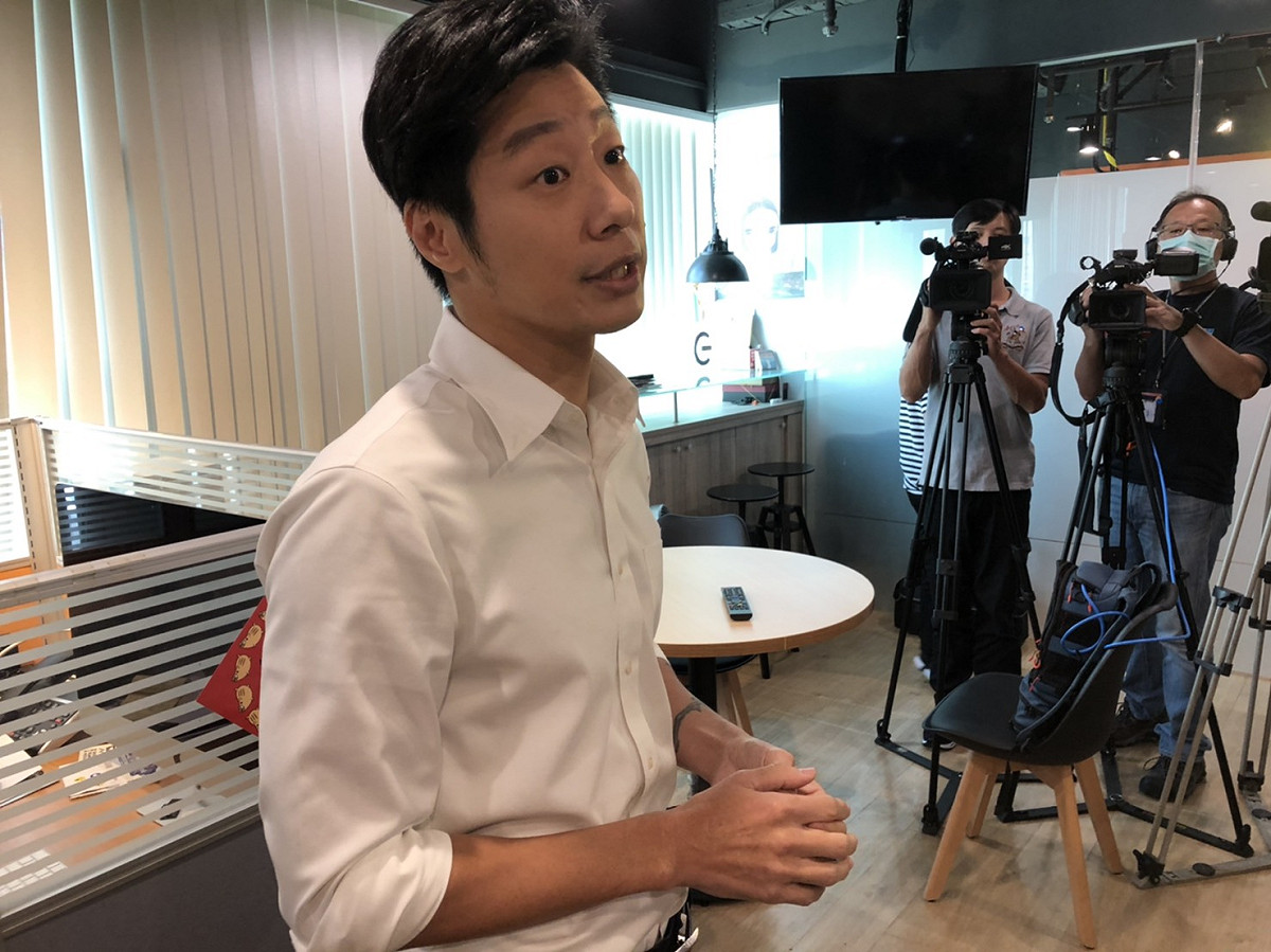 林昶佐受訪時說，柯文哲不會關心人、無法將心比心特點上，與馬英九很像。 圖:陳佩君/攝