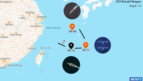 美國航母雷根號的近期動態。 圖 : 翻攝自美國海軍官網