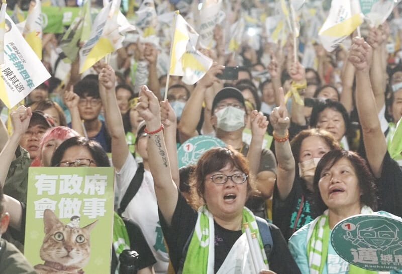造勢晚會現場 圖:張良一攝