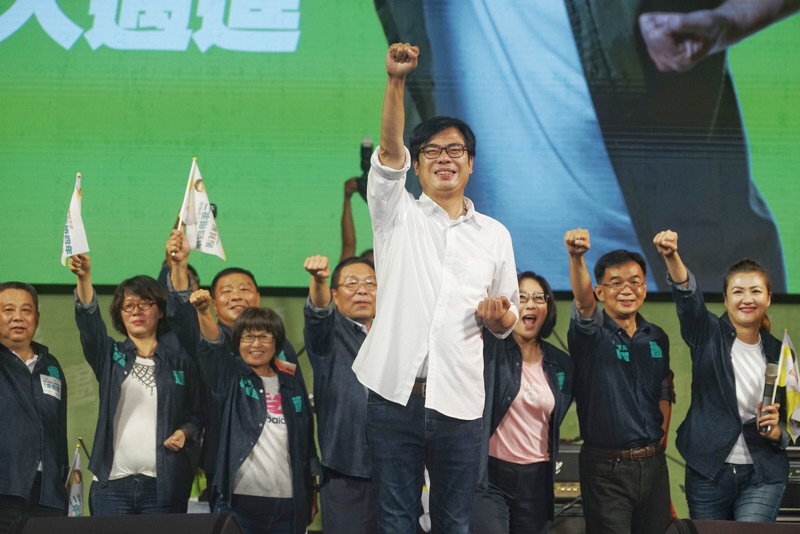 陳其邁強調，這場選舉不是只有單純的高雄市長選舉，而是展現高雄人自信勇敢的志氣。 圖：張良一/攝影