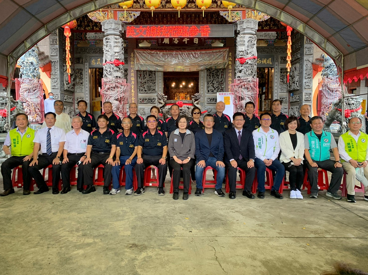 蔡英文到台中北屯南興宮。  圖 : 立委莊競程服務處/提供