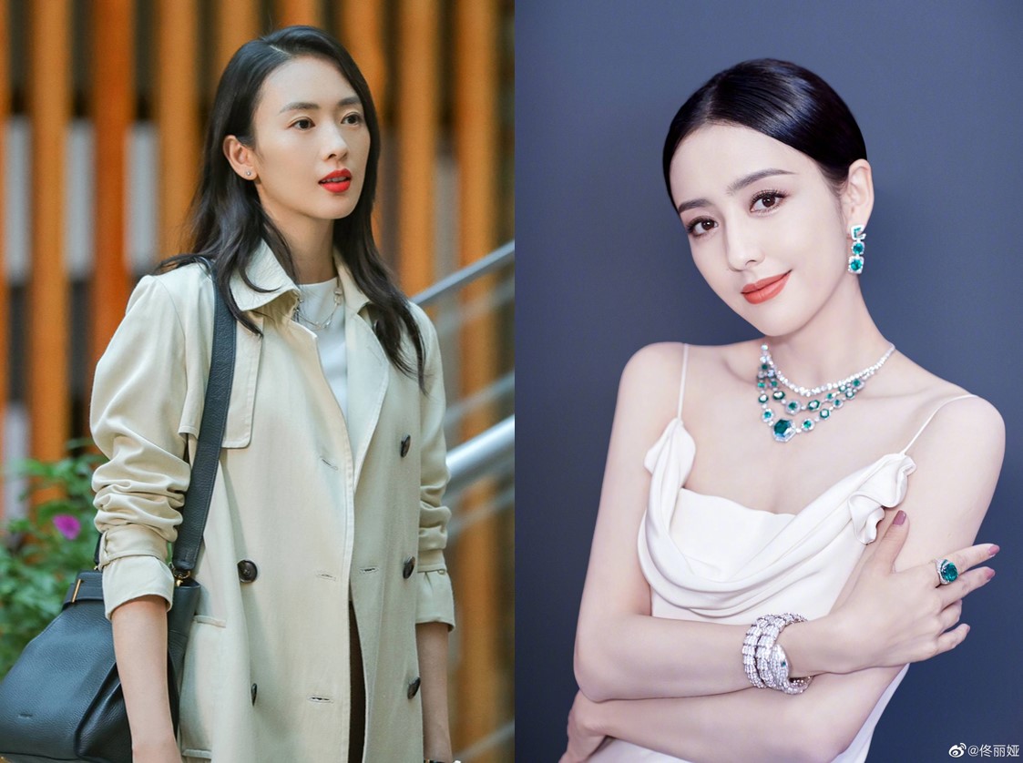 佟麗婭本確定飾演顧佳，卻因粉絲集體抗議，痛失爆紅角色。（圖左為童瑤，右為佟麗婭） 圖：翻攝自《三十而已》官方微博、佟麗婭微博