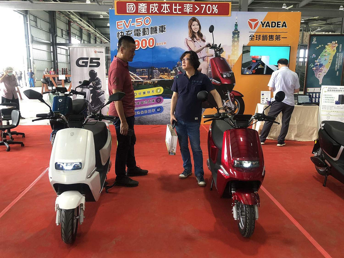 凱勝綠能科技公司也生產電動機車。 圖：嘉義縣政府/提供