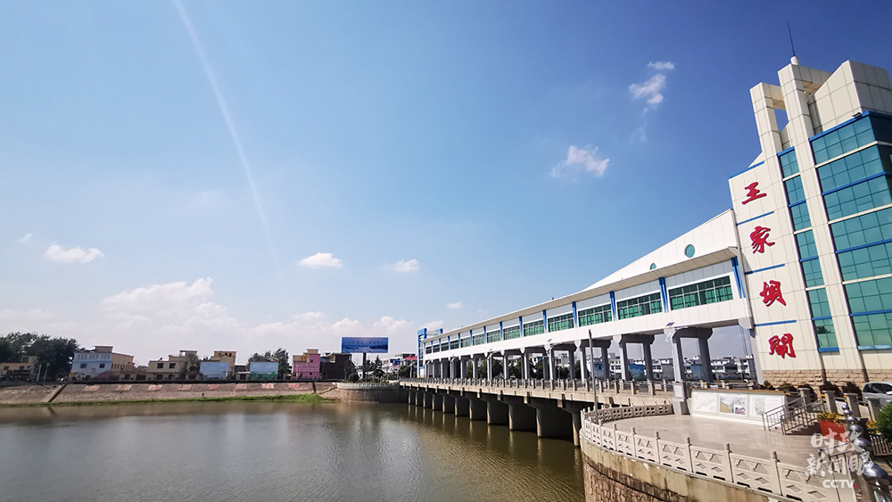 習近平視察淮河王家大壩。 圖 : 翻攝自央視