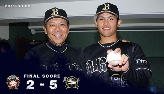 張奕首勝。 圖／取自歐力士隊官方粉絲團