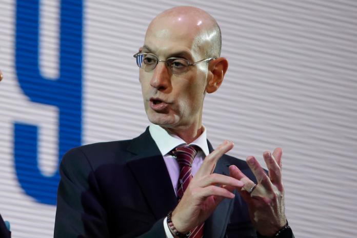 NBA主席Adam Silver。 圖／美聯社／達志影像
