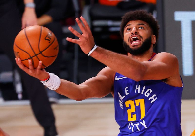 金塊主控Jamal Murray幫助球隊在季後賽取勝。 圖／美聯社／達志影像