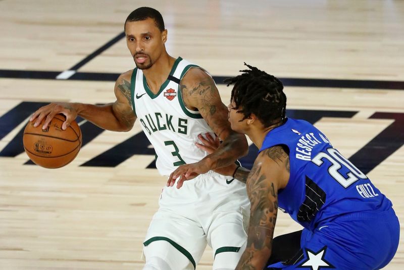 公鹿後衛George Hill。 圖／美聯社／達志影像