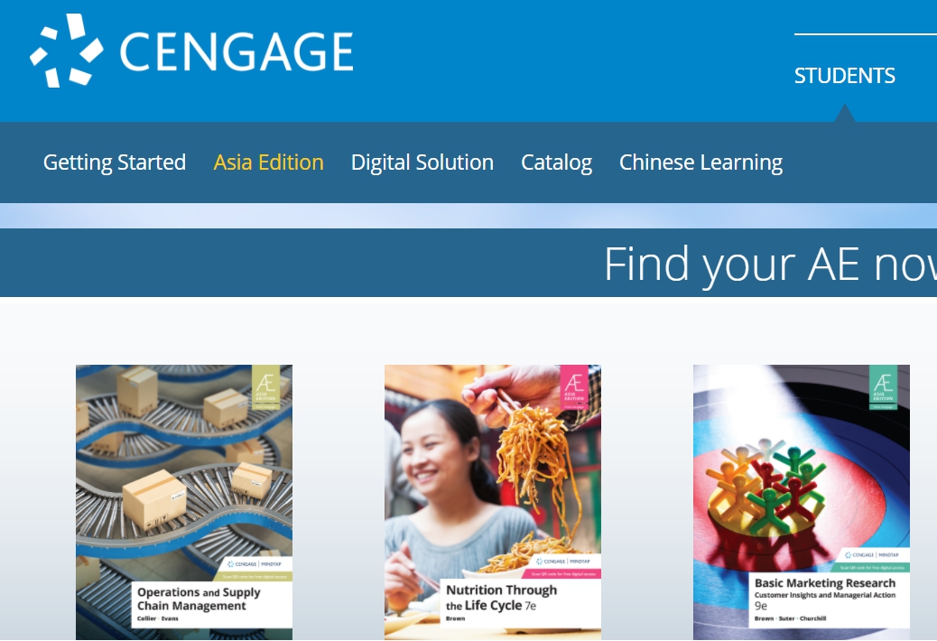 出版商Cengage Learning Asia出版「中國語言文化及社會」教科書，發行畫有「九段線」的中國地圖。 圖:翻攝自Cengage官網。