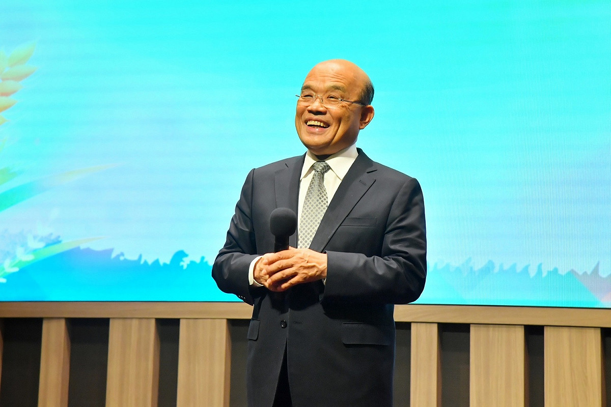 行政院長蘇貞昌今（27）天下午出席108年度「信託業辦理高齡者及身心障礙者財產信託評鑑」頒獎典禮。 圖：行政院提供