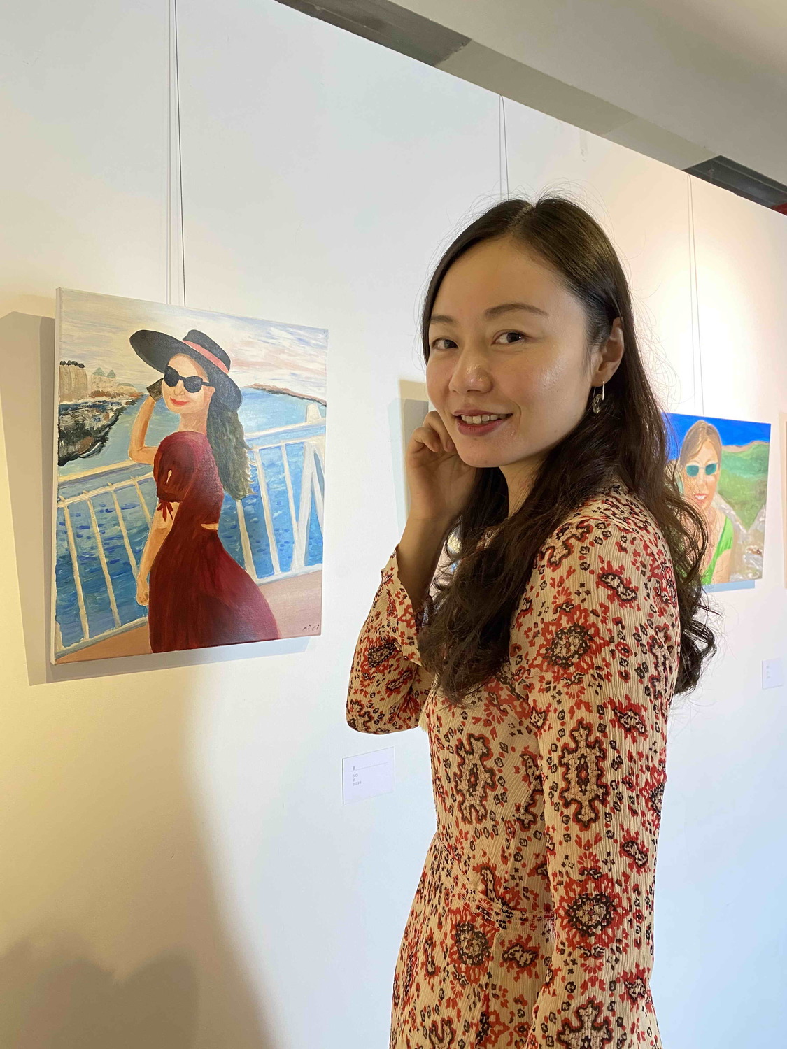 新住民鄧冬梅《夏》表現媽媽再忙也要優雅過生活的目標。 圖：淡水古蹟博物館／提供