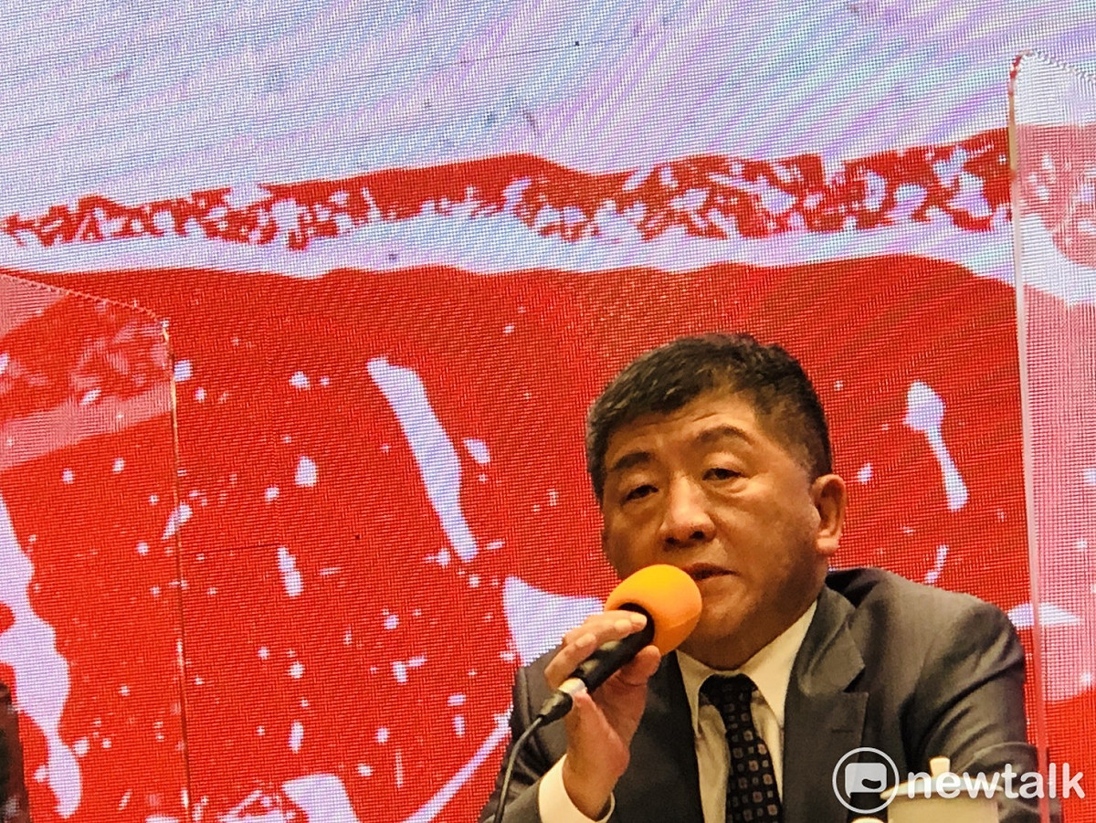中央流行疫情指揮中心指揮官陳時中今（28）日出席行政院記者會。 圖：謝莉慧/攝