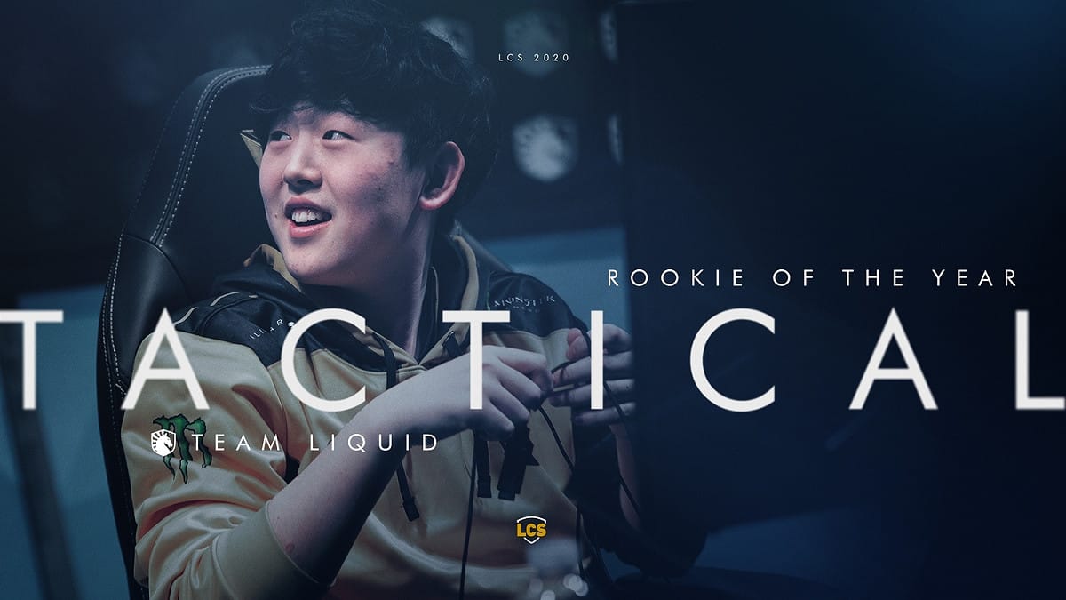 TL下路選手Tactical獲選為LCS年度新人王。 圖：翻攝自官網