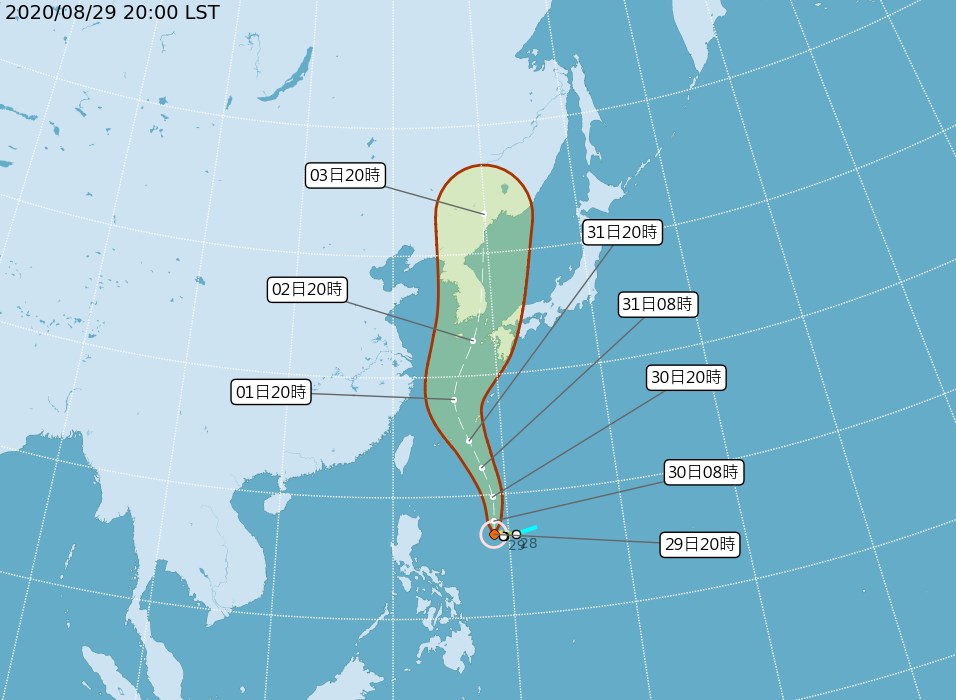颱風梅莎轉中颱 31日起最接近台灣