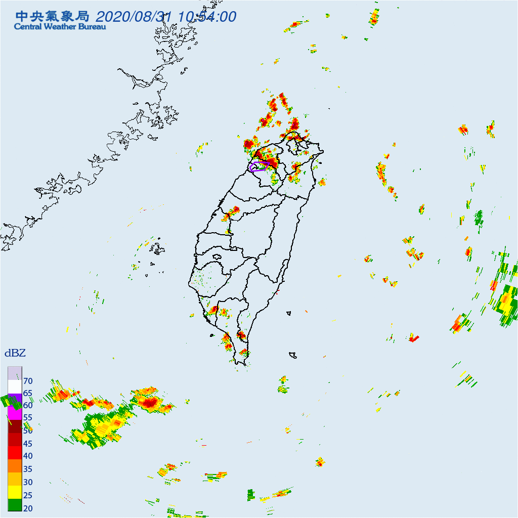 中央氣象局針對北北基桃發布大雷雨即時訊息。 圖：中央氣象局/提供