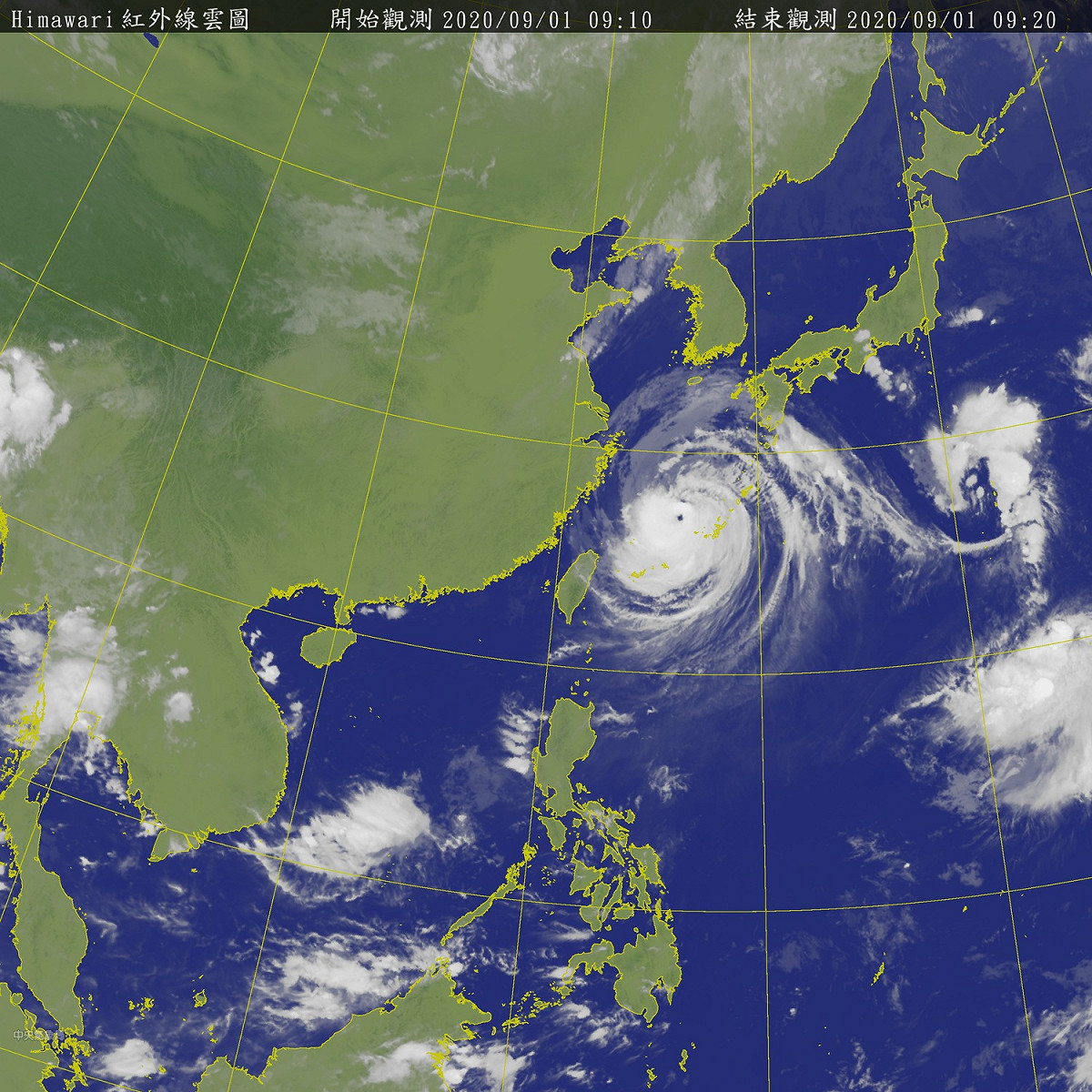 「梅莎」颱風衛星雲圖。 圖：氣象局／提供