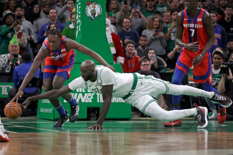 226公分的塞爾提克長人Tacko Fall。 圖／美聯社／達志影像