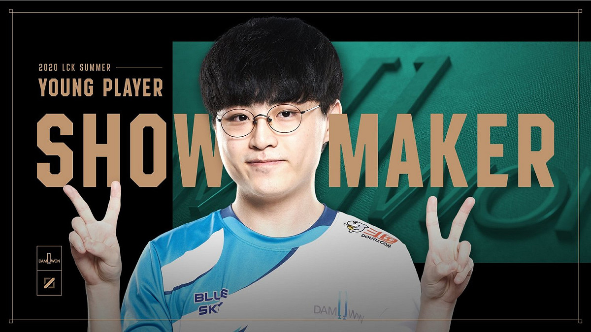 DWG中路選手ShowMaker獲頒LCK夏季賽最佳年輕選手殊榮。 圖：翻攝自LCK Global twitter