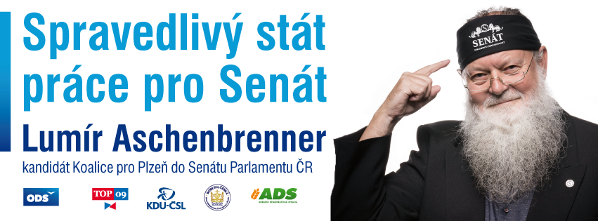 捷克團成員資深參議員艾勝班蘭納（Lumír Aschenbrenner）在換上戴頭巾的照片做為臉書封面。 圖：翻攝自Lumír Aschenbrenner臉書