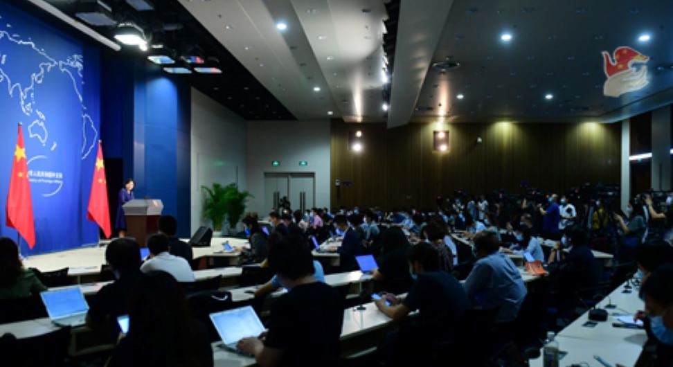 中國外交部記者會。 圖：翻攝自中國外交部官網