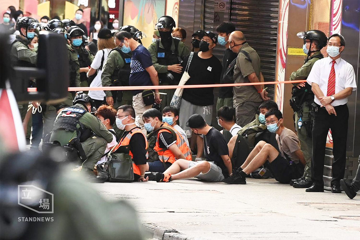港人爭民主遊行近百人被捕 跨國國會聯盟聲援