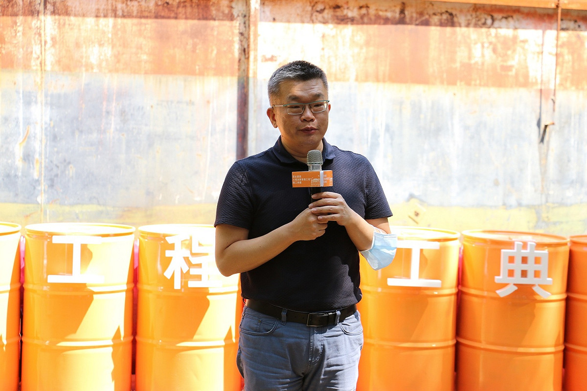 蔡其昌說，未來會持續要求中央與地方來關心大楊油庫，整體的歷史活化需要眾人一起來努力。 蔡其昌辦公室/提供