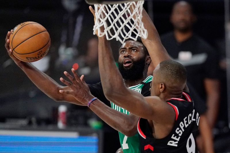 塞爾提克Jaylen Brown砍下27分。 圖／美聯社／達志影像