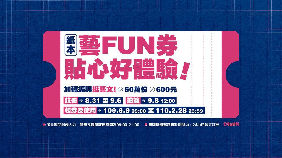 紙本藝FUN券抽籤直播現場。 圖：文化部/提供