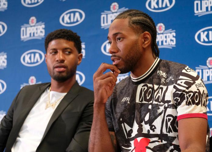 快艇隊Paul George(左)與Kawhi Leonard(右)。 圖：取自美聯社／達志影像