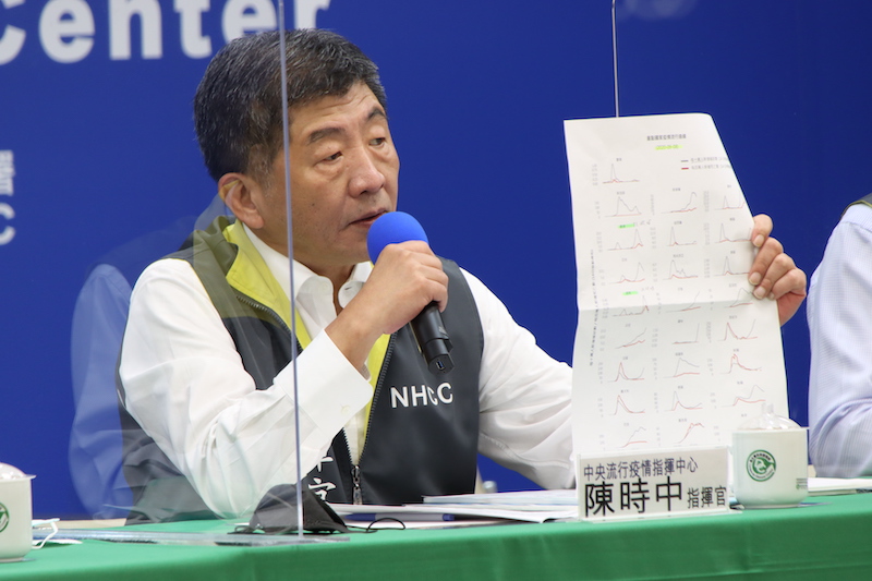 陳時中今於記者會說明疫情狀況。 圖：中央流行疫情指揮中/提供