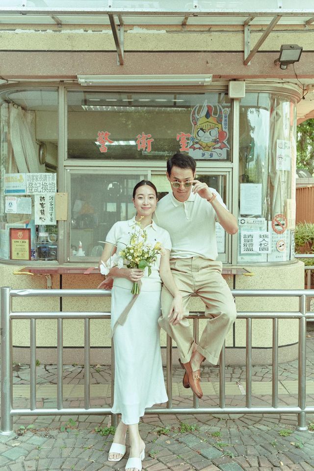 楊祐寧(右)與老婆Melinda疑似今天登記完婚。 圖：翻攝臉書粉絲專頁