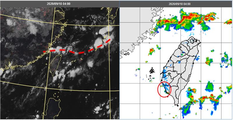 象專家吳德榮在氣象專欄《三立準氣象· 老大洩天機》分析雷雨影響範圍。 圖：翻攝《三立準氣象· 老大洩天機》臉書粉絲專頁