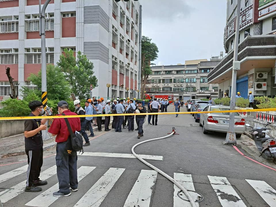 高雄前鎮發生乙烯外洩。 圖 : 翻攝自《港都消防大小事》
