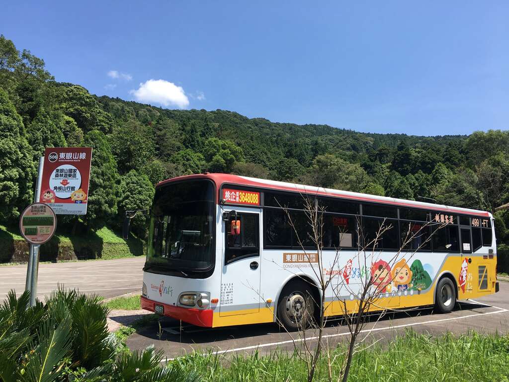 東眼山線直接開到遊樂區內。 圖：桃園市觀旅局／提供