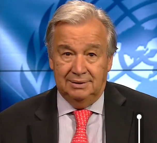 聯合國秘書長古特瑞斯（Antonio Guterres）。 圖：翻攝自 Antonio Guterres 推特