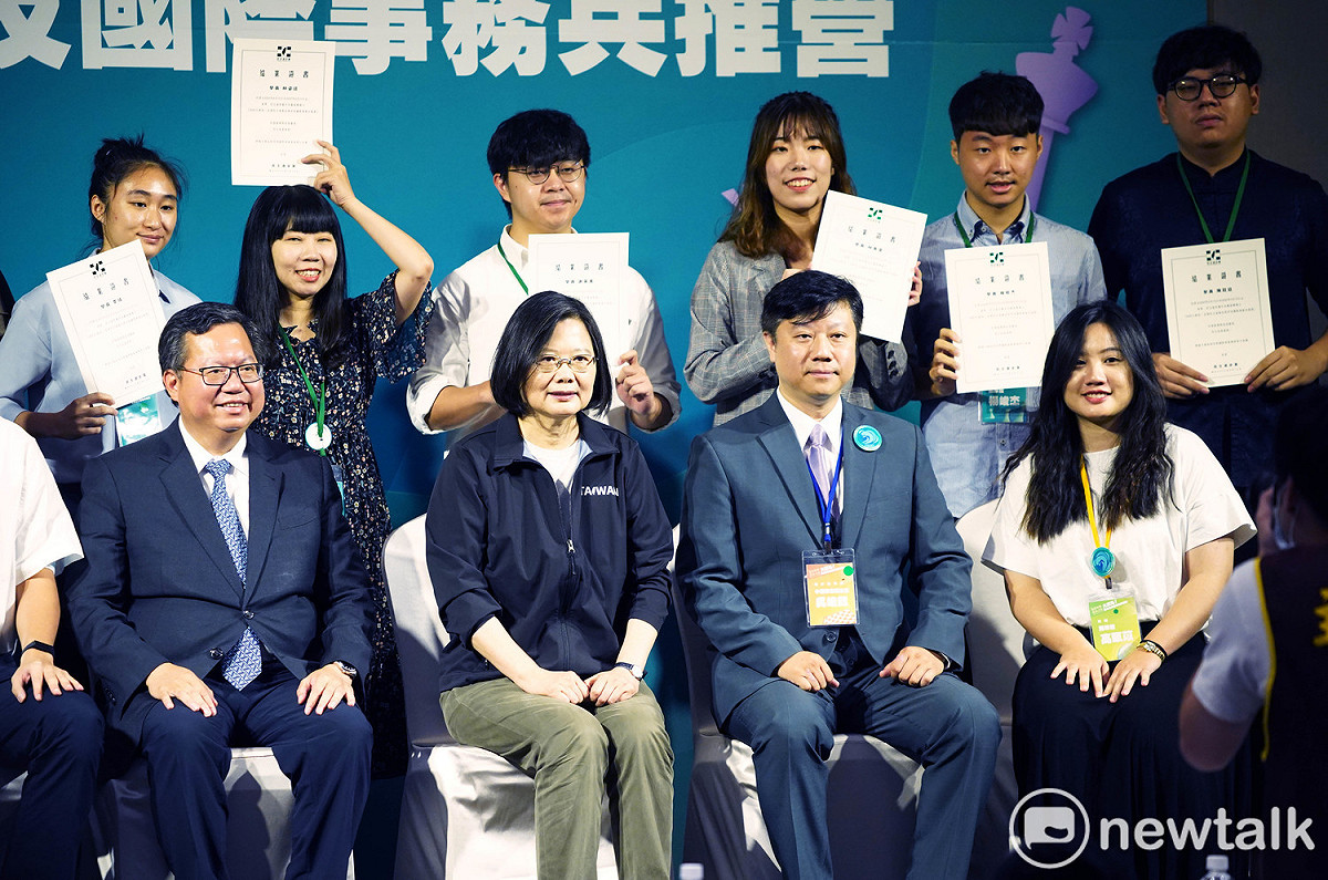 蔡英文出席「大棋局！亞洲民主保衛站 兩岸及國際事務兵推營」閉幕式。 圖：林昀真／攝