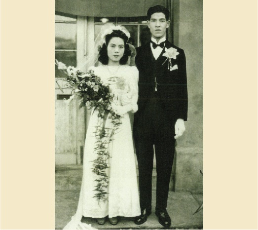 李登輝與曾文惠結婚 照片：總統府／提供