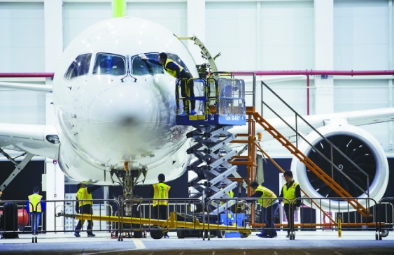 中國國產客機C919。 圖 : 翻攝自環球網