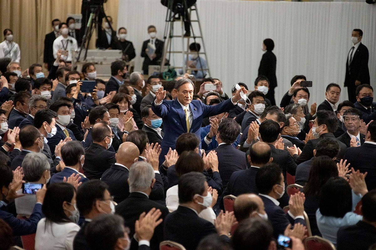日本新任首相菅義偉。 圖 : 翻攝自自民黨臉書。