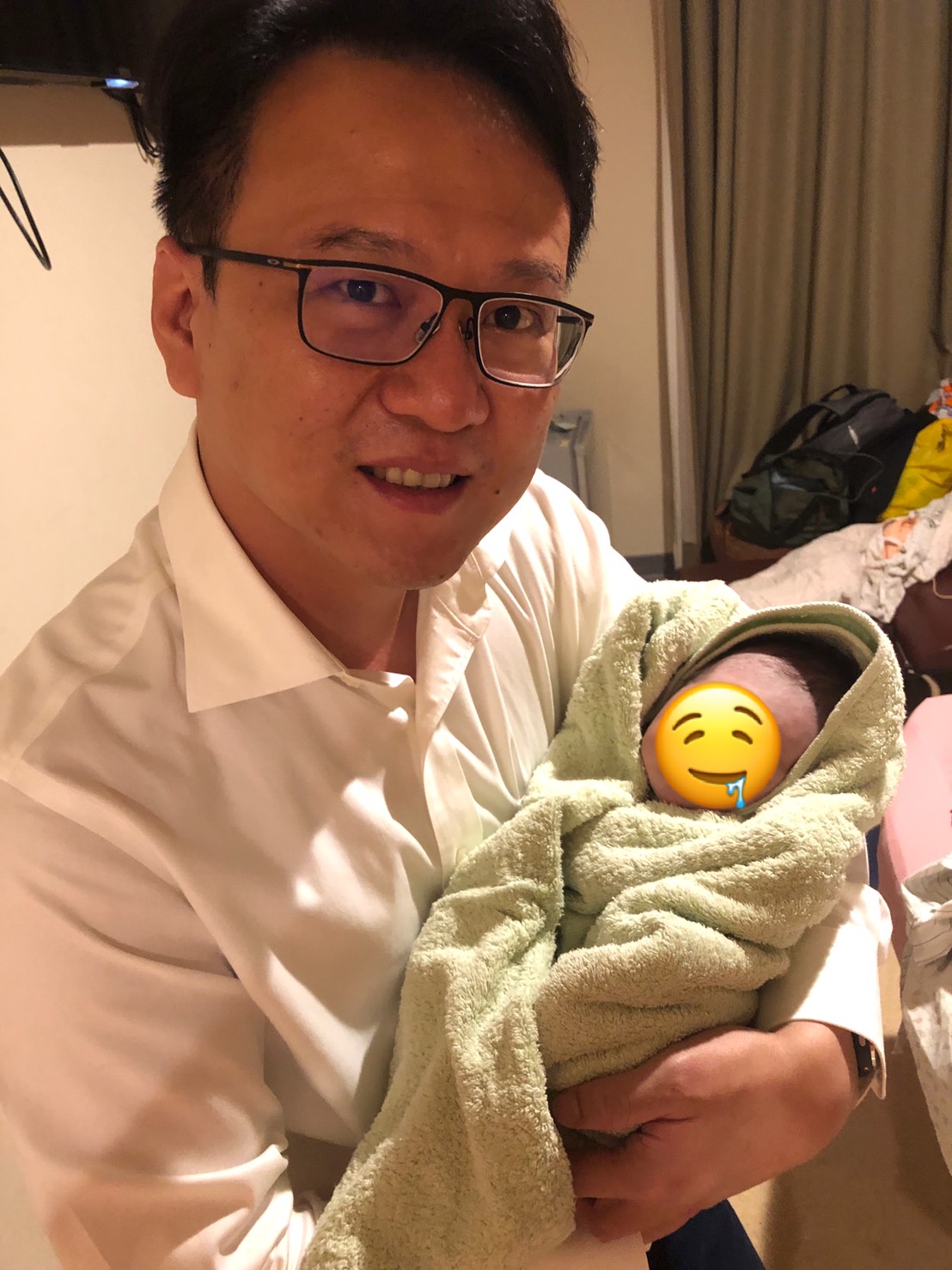 民進黨台中市立委莊競程升格人父。 莊競程服務處/提供