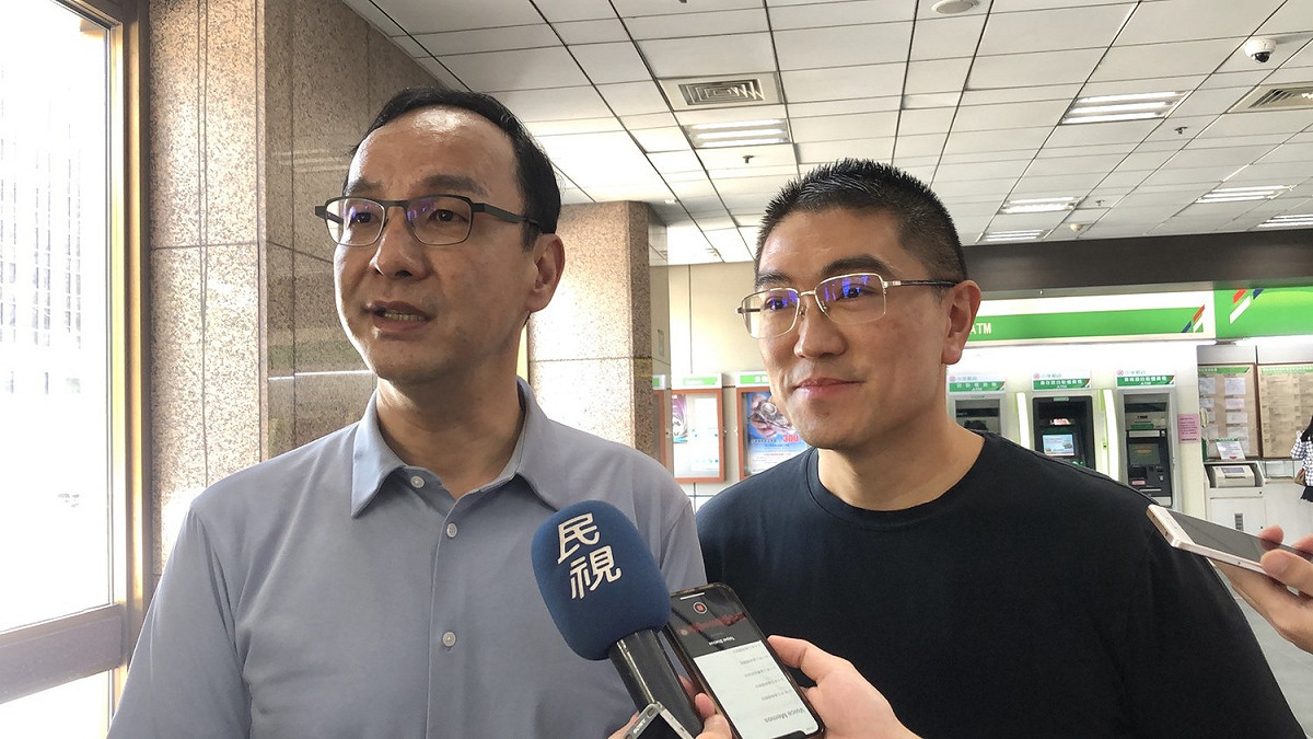 國民黨前主席朱立倫展開基隆行，找來前立委謝國樑當地陪。 圖：朱立倫辦公室/提供