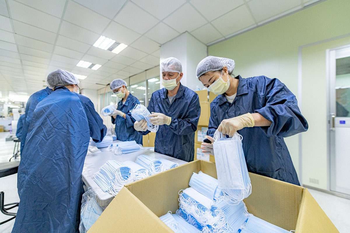善存科技，首家進行雙鋼印口罩測試的口罩國家隊。 圖：取自桃園市政府官網
