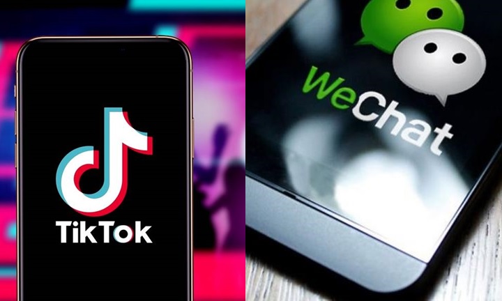 美國商務部今（18）日正式下令，全美自20日起禁止下載、使用抖音（TikTok）與微信（WeChat）。 圖：翻攝微學堂、shutterstock（新頭殼合成）