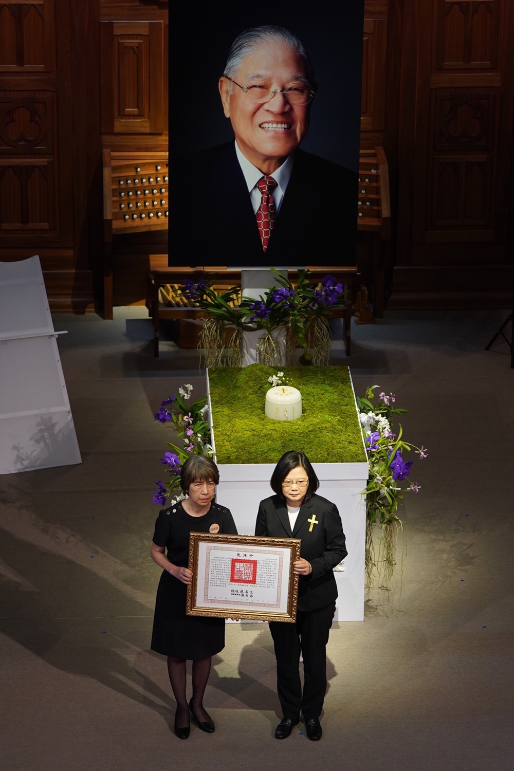 前故總統李登輝的告別禮拜今（19）日於真理大學舉行。