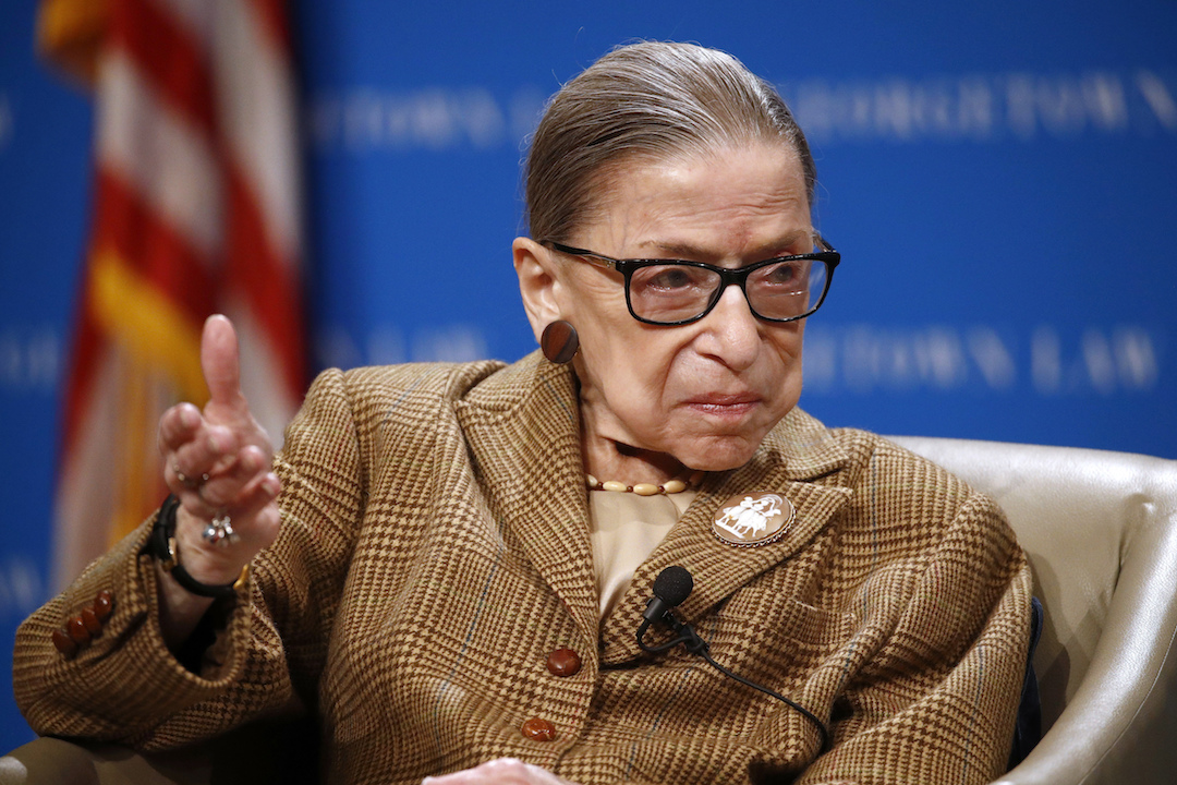美國最高法院大法官金斯柏（Ruth Bader Ginsburg）在今（19）日因胰腺癌併發症病逝。 圖：達志影像/美聯社
