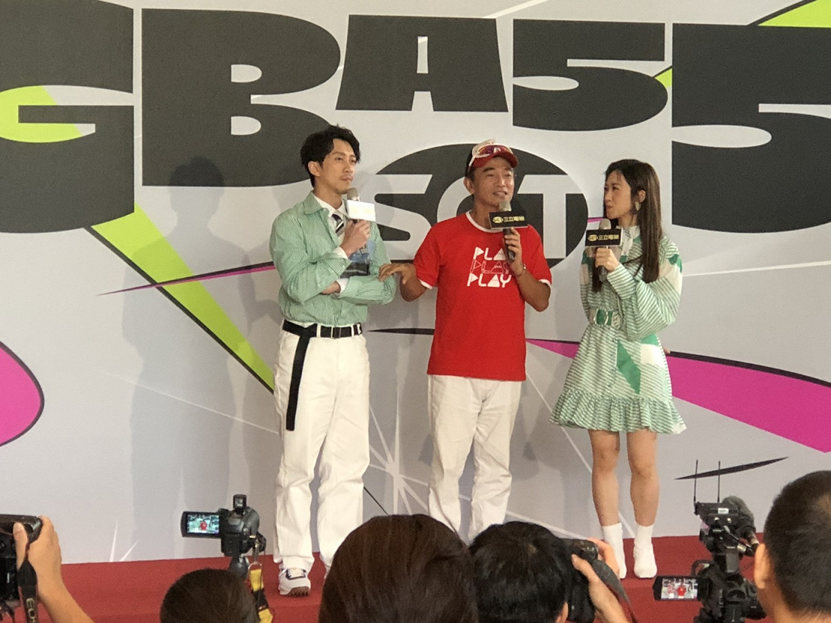 陳漢典(左起)、吳宗憲、Lulu主持《綜藝大熱門》入圍第55屆金鐘獎綜藝主持人。 圖：楊瑾錚/攝