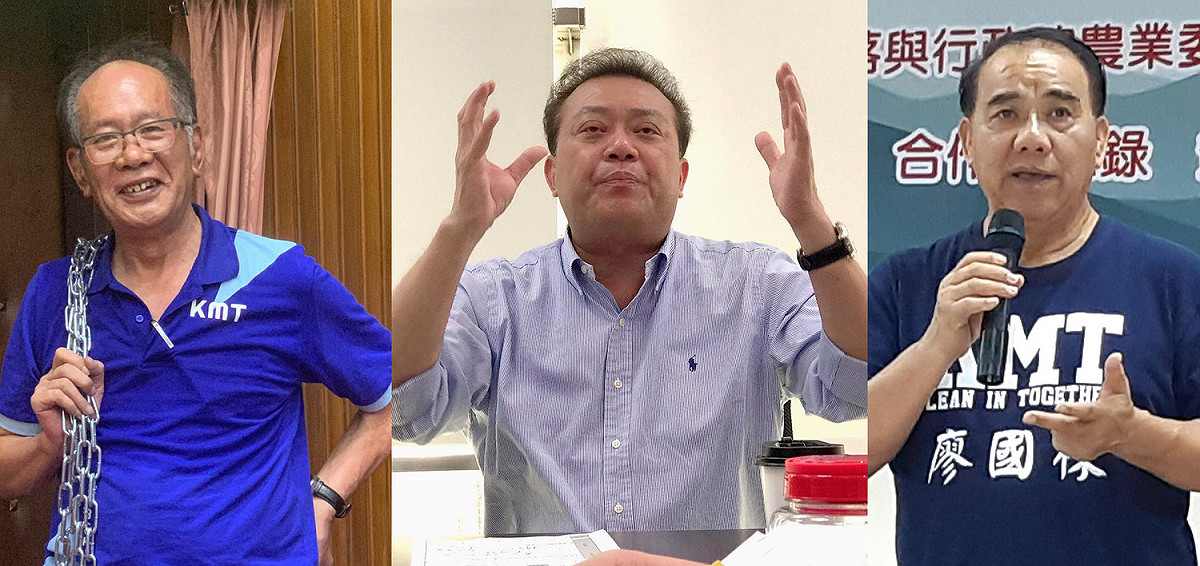 涉及收賄案，現任立委陳超明（左起）、蘇震清、廖國棟被認為有勾串、逃亡之虞，諭知收押禁見，但因《憲法》增修條文規定，只能暫押候審室。 圖：翻攝自陳超明、蘇震清、廖國棟臉書/ 新頭殼合成
