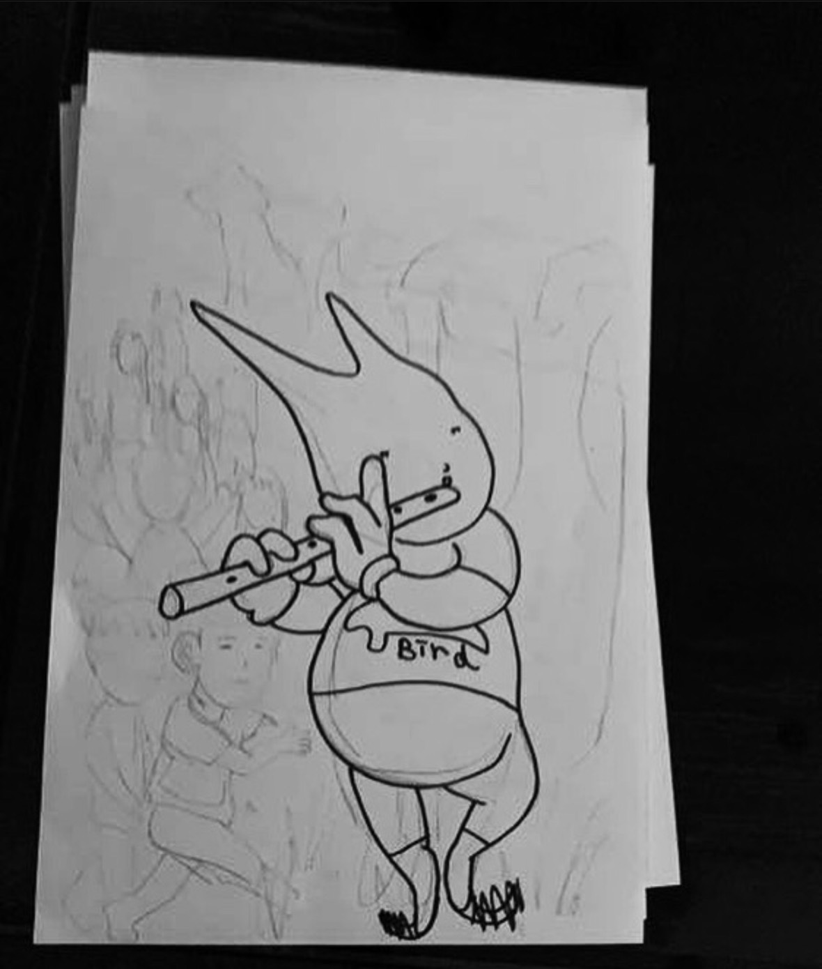 峮峮PO出一個有魔笛的畫作。 圖：翻攝Instagram
