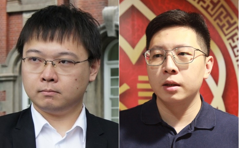 挺核人士黃士修、民進黨桃園市議員王浩宇 圖：新頭殼合成