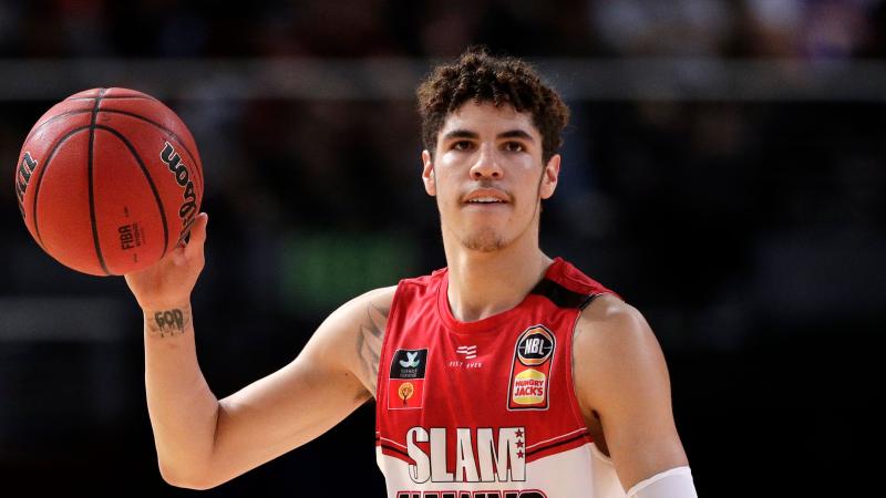 「球三弟」Lamelo Ball為選秀會大熱門。 圖／美聯社／達志影像
